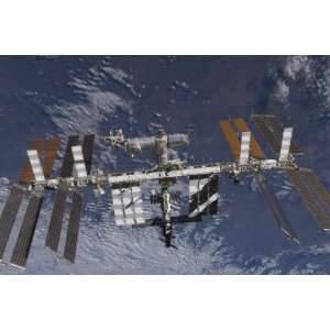  International Space Station in Orbit Above the Earth 