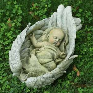   Baby in Angel Wings Outdoor Patio Garden Statue Patio, Lawn & Garden