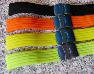 18mm SILICONE RUBBER DIVER WATCH BAND STRAP SS CLASP  