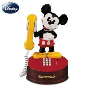  Disney Mickey Mouse Phone Musical Figurine by The Bradford 