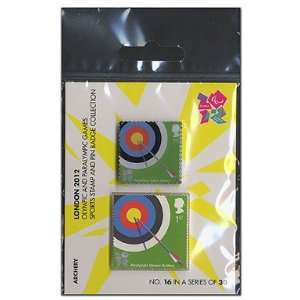  2012 Olympic Archery Stamp and Pin Pack 