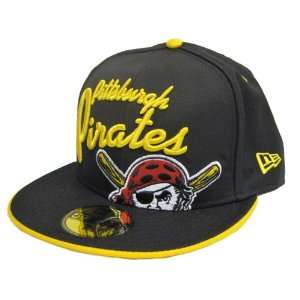  Pittsburgh Pirates Hat Big Script 5950 Fitted Cap Sports 