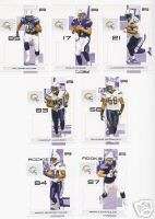 2007 NFL Playoffs San Diego Chargers Set (7)(2) Rookies  