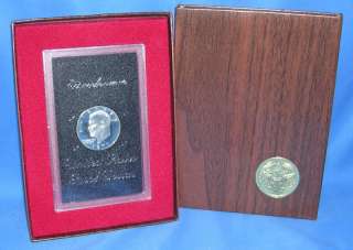 1971 S Eisenhower Proof Silver $1 BROWN IKE Orig. Box  