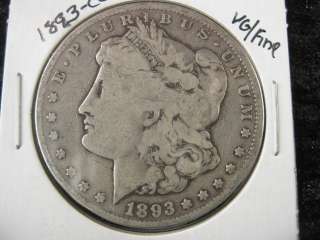 1893 CC Morgan Silver Dollar Carson City Silver Coin The Comstock Lode 