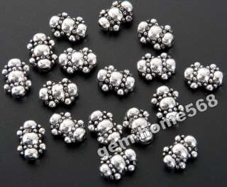 60 Tibetan Silver Dots Tube Spacers Beads B450  