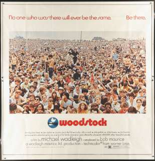 WOODSTOCK 1970 Huge original U.S. 6 sheet film poster  
