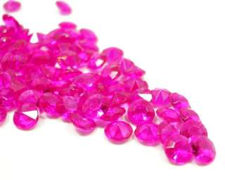 2000 Hot Pink Fuchsia 6mm Diamond Confetti Wedding Party Table 