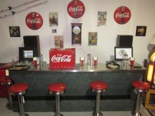 Coca Cola Bar with Stools and Accessories  