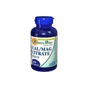  Puritans Pride Cal/Mag Citrate Plus D 100 Capsules 