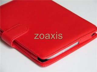 Red Leather Case Cover for Sony PRS 650 Reader Touch  