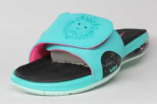   Slide Retro Filament Turquoise Pink Flash South Beach Slippers  