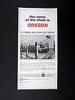 Omark Industries Oregon Chain Saw Cutting Chains 1968 print Ad 