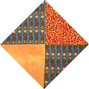 QUILT BLOCKS Simple Triangle Squares Blues, Greens, Orange, Yellow and 