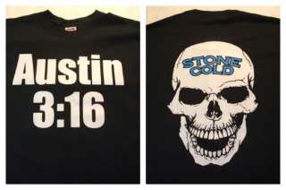Stone Cold Steve Austin 3:16 White Skull T shirt New  
