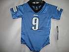 Detroit Lions Matt Matthew Stafford Blue NFL Infants Onesie Jersey 12 