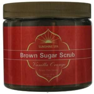  Sunshine Spa   Brown Sugar Scrub   Vanilla Orange   16 oz 