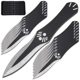 Assassins Creed II Ezio Throwing Knives Set Black With Pouch NEW 