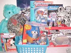 NEW TRANSFORMERS TOY EASTER GIFT BASKET birthday TOYS FIGURES  