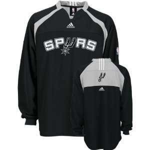   Spurs Adidas Authentic Long Sleeve Shooting Shirt: Sports & Outdoors