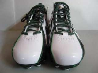   Mens UNDER ARMOUR Combat Mid White Green American Football Cleats 13.5