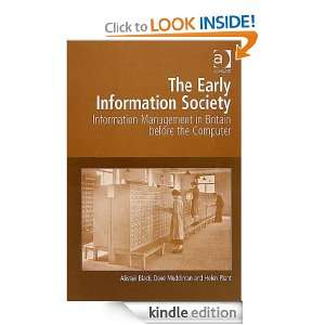 The Early Information Society Information Management in Britain 