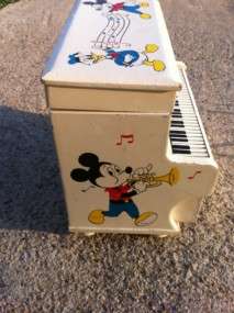 Vintage Disney Character Piano Jewelry Music Box Chest  