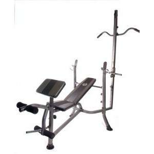 Standard Weight Lifting Bench With Lat Pull And Preacher Curl  
