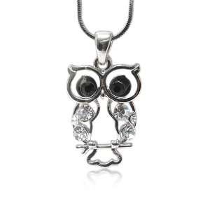    Small Clear Crystal Stud Owl Pendant Fashion Jewelry Jewelry