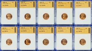     1959 D PERFECT UNCIRCULATED LINCOLN WHEAT / MEMORIAL PENNY SET