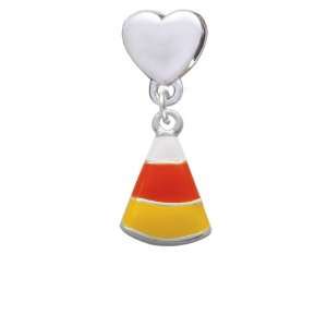  Candy Corn European Heart Charm Dangle Bead [Jewelry 
