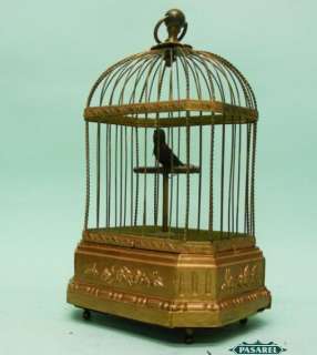 Rare Swiss Antique Singing Bird Cage Automaton Music Box Ca 1880 
