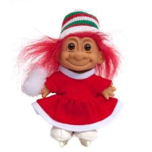   Lucky Christmas 6 Figure Skater Troll Doll (Red Hair) Toys & Games
