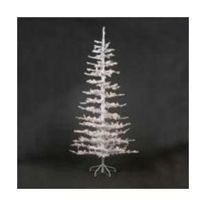   Flocked Twig Artificial Christmas Tree   Clear Lights