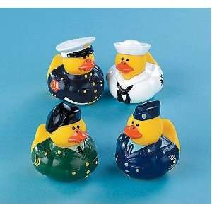  Uniform Armed Forces Rubber Ducks (1 dz) Toys & Games