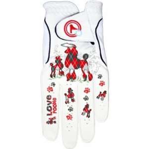   With Red Gray Argyle Ladies Golf Glove for Womens