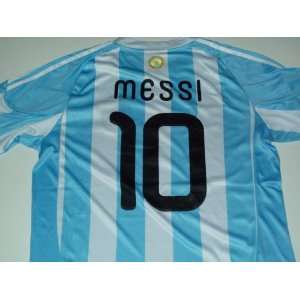  New Argentina World Cup 2010 #10 Messi Jersey US Large L 